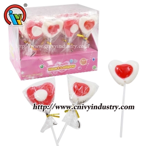 Nhà sản xuất kẹo cứng kẹo mút hình trái tim 15g