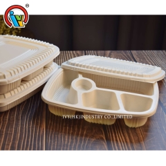 biodegradable five-compartment lunch box China factory